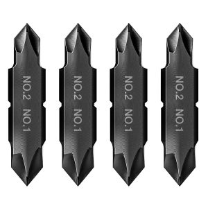 Galvanox #1 & #2 Phillips Replacement Double-Ended Flat Bits for Leatherman Multi-tools (4 Pack)