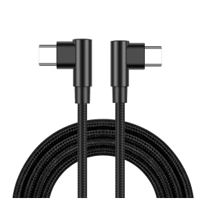 Galvanox 10 ft USB-C to C Double Right Angle Cable, Black