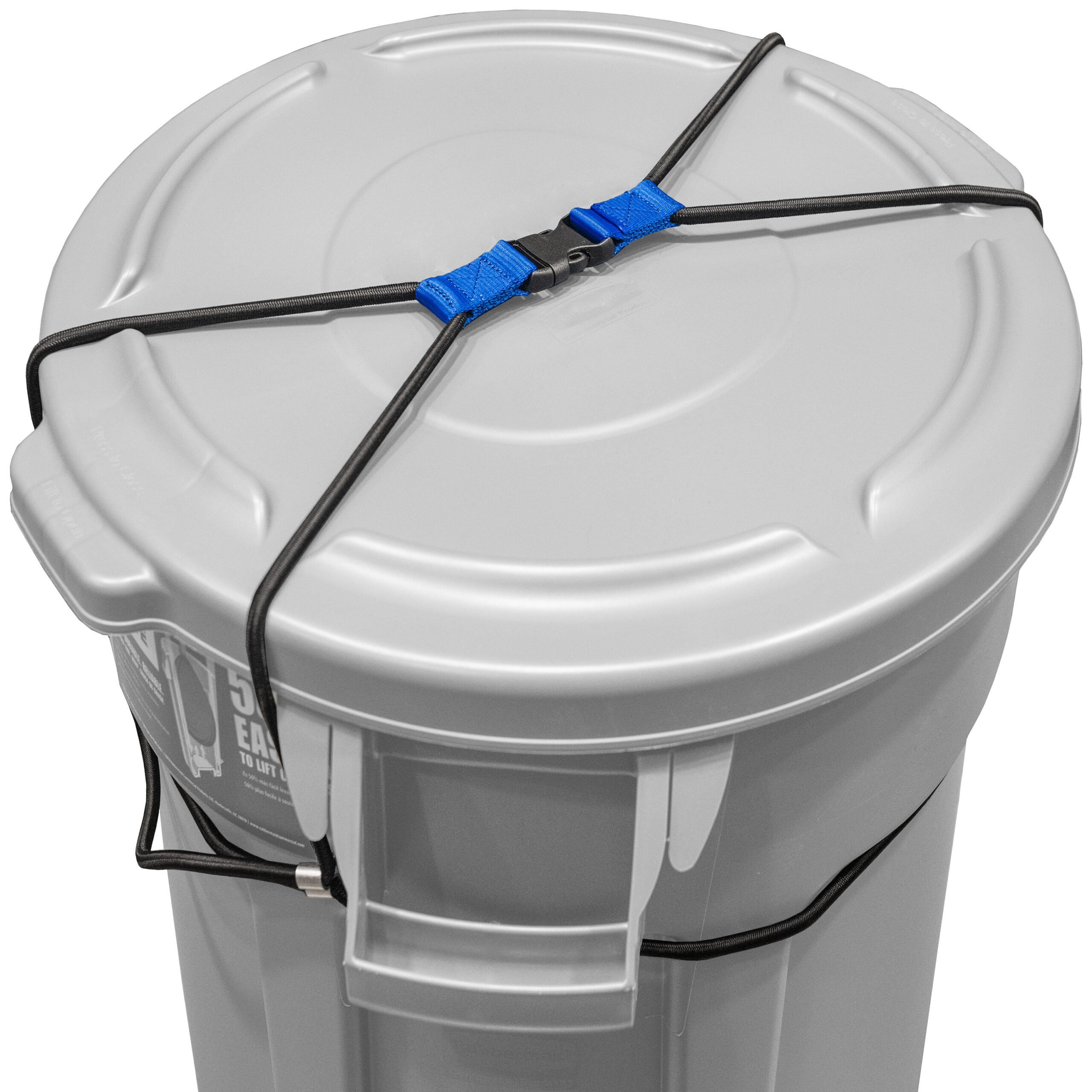 Rangland Animal-Proof Trash Can Lock - Blue (for 50-96 gallon